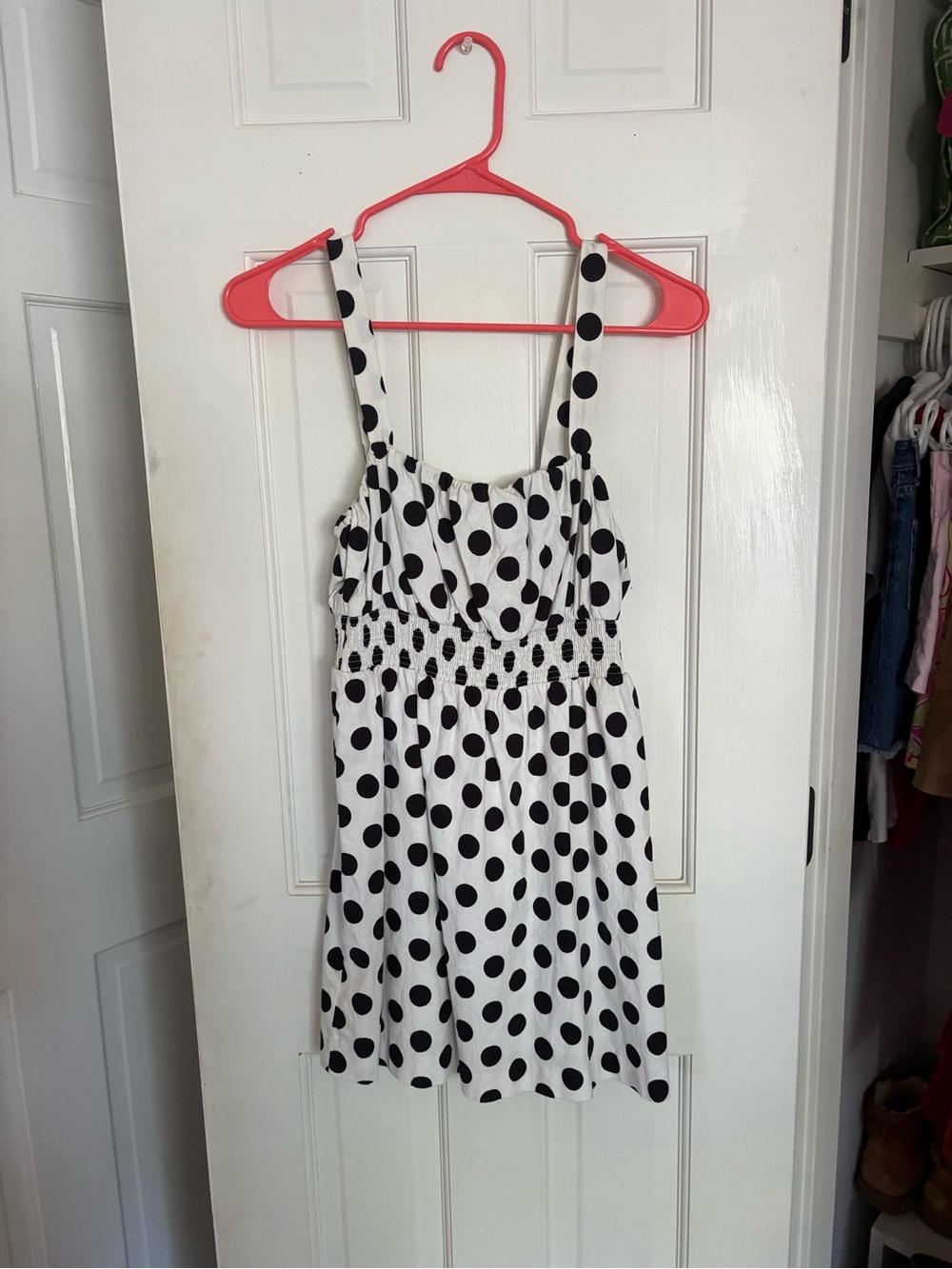 Girls Black and White Polka Dot Sundress